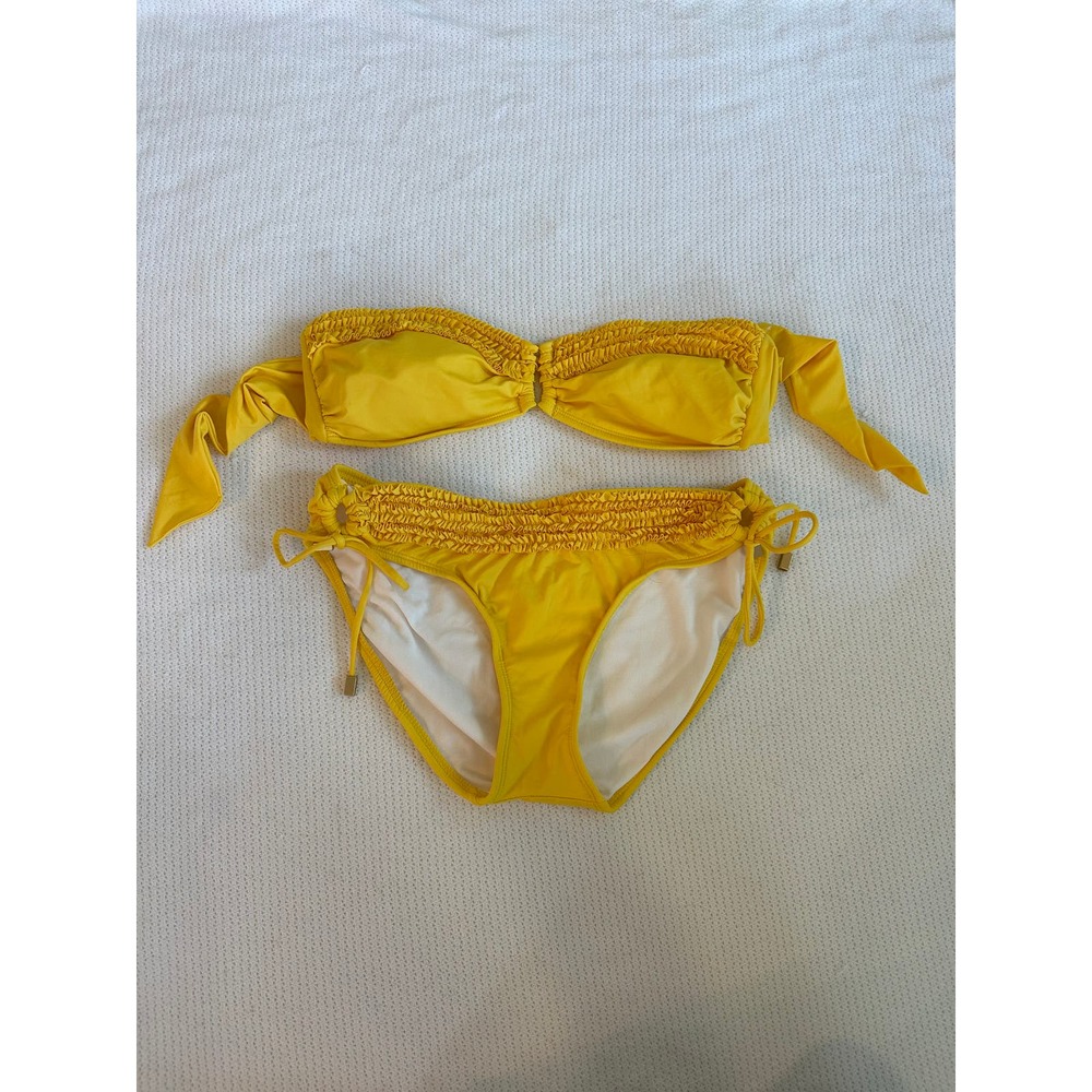 Kenneth Cole REACTION 2 Piece Strapless Yellow Bikini Sz. M